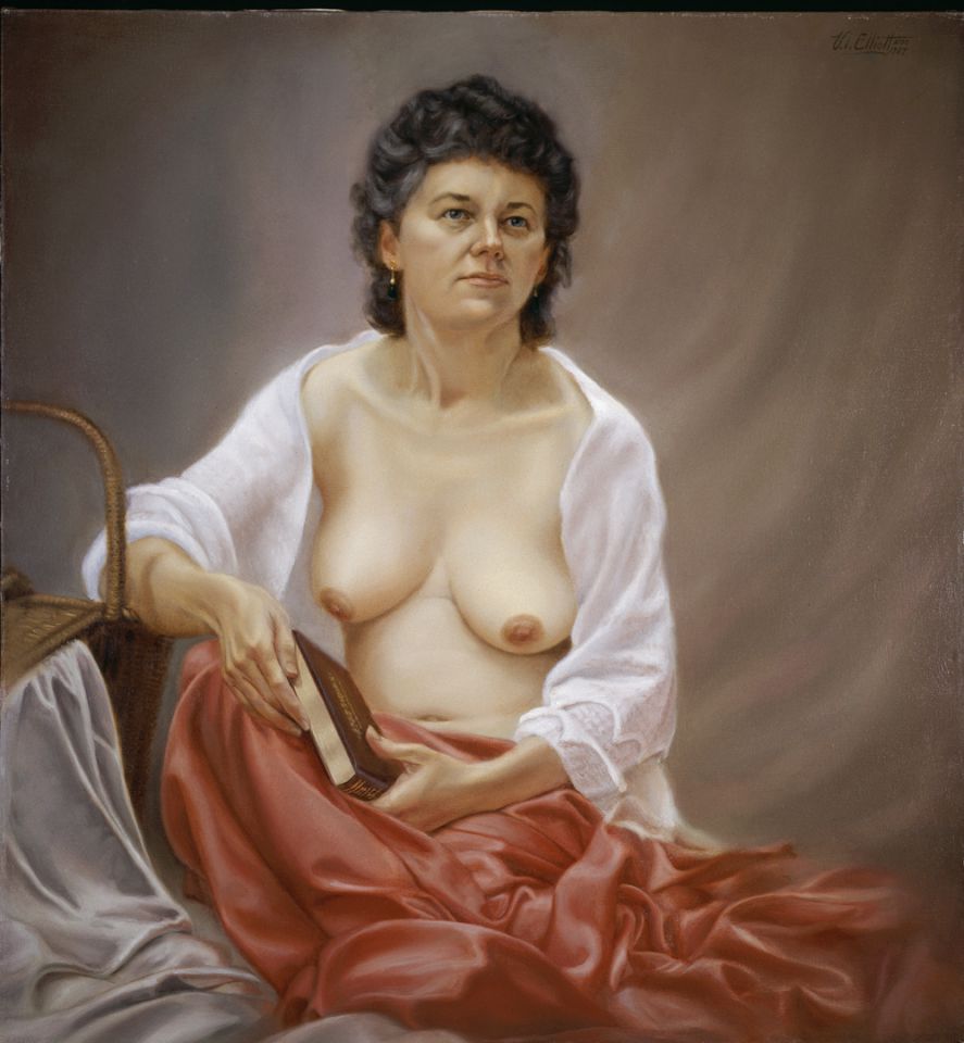 Virgil Elliott oil painting of middle-aged woman