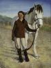 female child portrait with horse