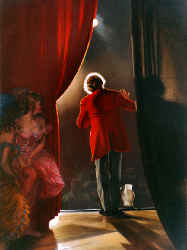 oil painting by Virgil Elliott, In the Wings, Fred and Sherry Ross collection